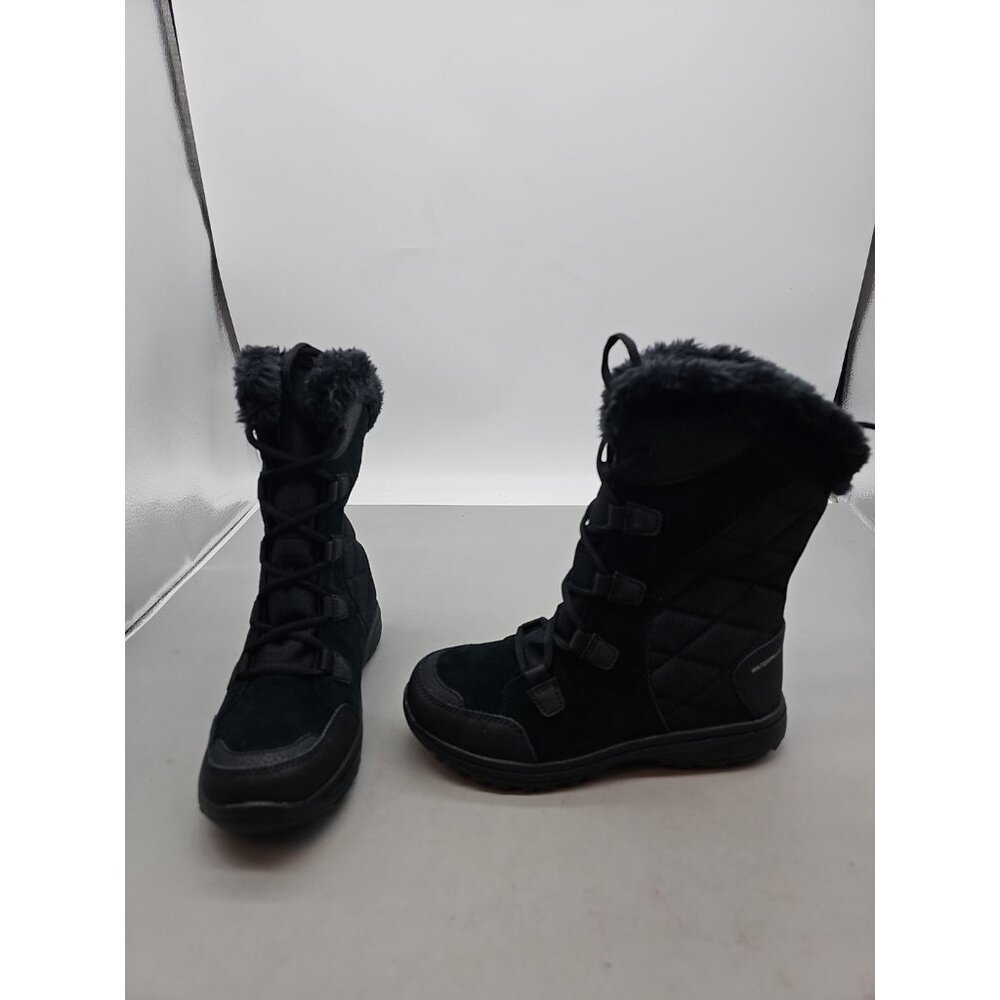 Columbia Women's Winter Rain  Boots Ice Maiden II Black‎ Size 6 Fur Lined New